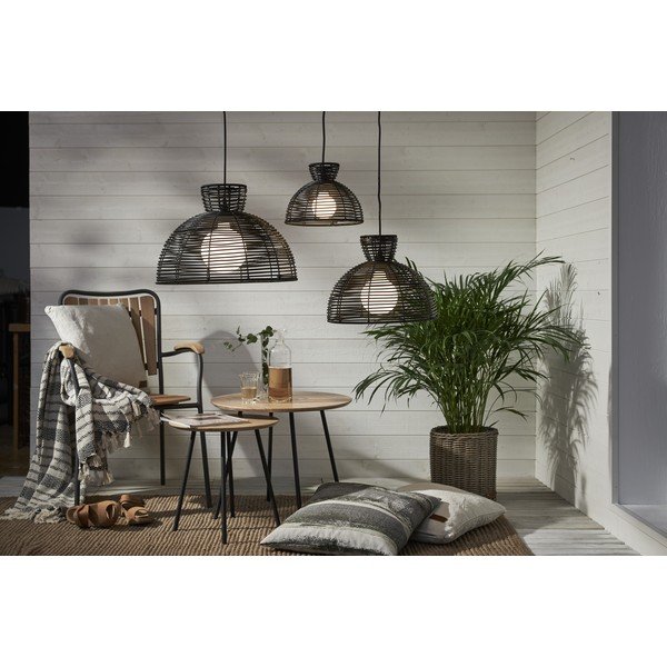 Čierne vonkajšie tienidlo na stropné svietidlo Star Trading Runde, ø 26 cm-image-4