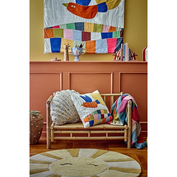 Béžový/jantárový vlnený detský koberec ø110 cm Sun – Bloomingville Mini-image-2