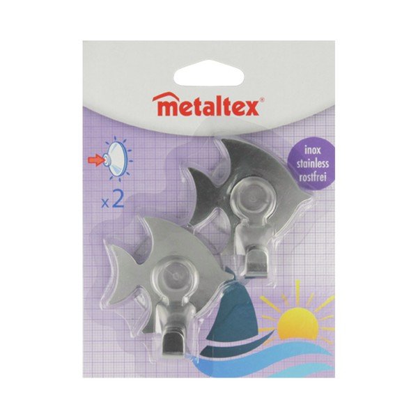 Sada 2 háčikov s prísavkou Metaltex Pesce-image-2