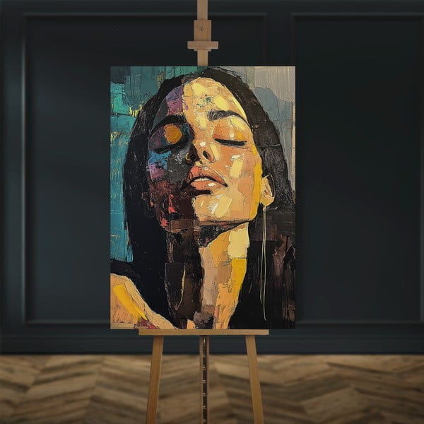 Obraz s ručne maľovanými prvkami 70x100 cm Vivian – Styler-image-4