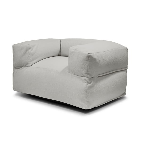 Svetlosivý sedací vak z textílie buklé MooG – SLOWDOWN