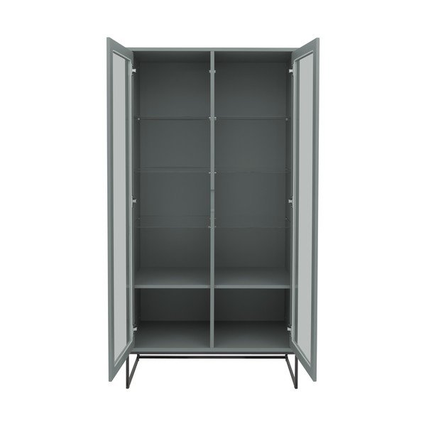 Sivozelená vitrína 90x178 cm Lipp - Tenzo-image-4