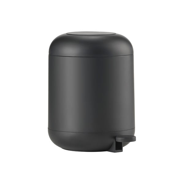 Čierny nášľapný plastový odpadkový kôš 4 l Sensu – Zone