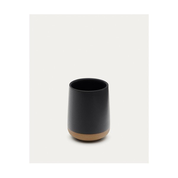 Tmavosivý keramický téglik na zubné kefky Silma – Kave Home-image-3