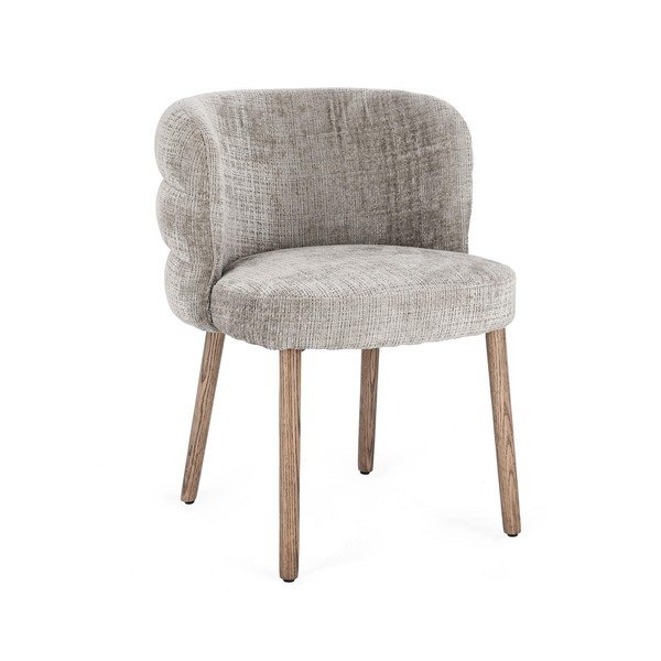 Sivá čalúnená jedálenská stolička Ilma – Bizzotto