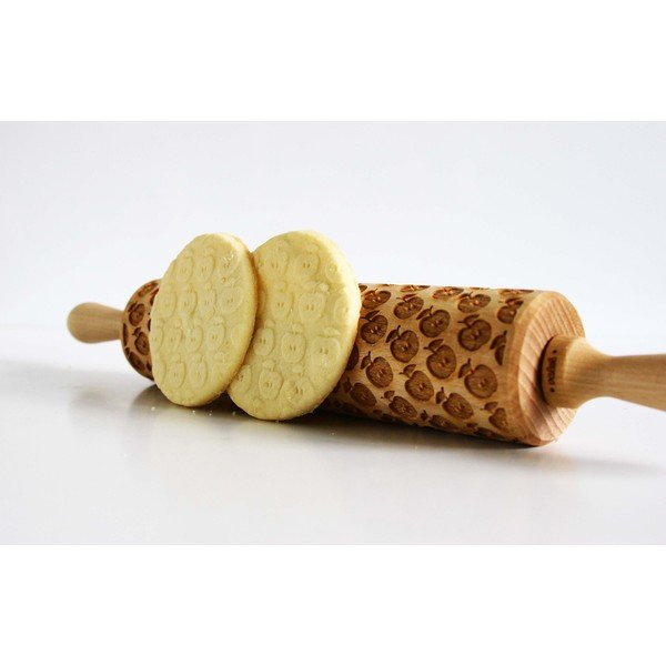 Drevený embosovaný valček na cesto Valek Apples-image-2