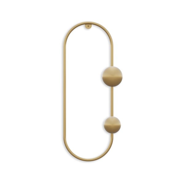 Kovový nástenný vešiak v zlatej farbe Dama – Kalune Design