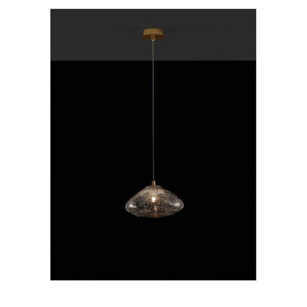 Sklenené závesné svietidlo v mosadznej farbe ø 26 cm King – Nova Luce-image-2