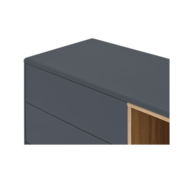Tmavosivá nízka komoda 180x76 cm Corvo - Teulat-image-1