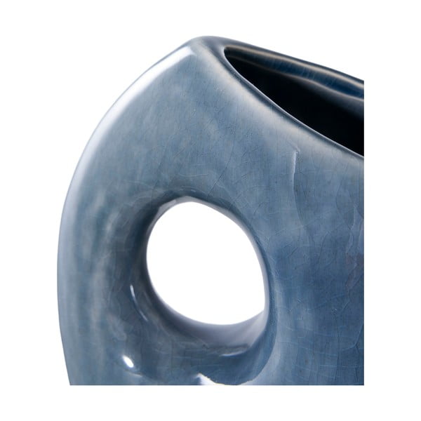 Tmavomodrá keramická váza (výška 18 cm) – House Nordic-image-3