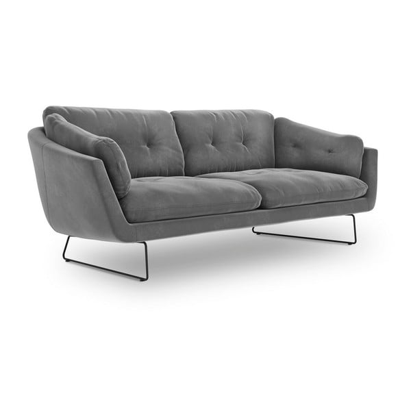 Sivá pohovka so zamatovým poťahom Windsor & Co Sofas Gravity-image-2