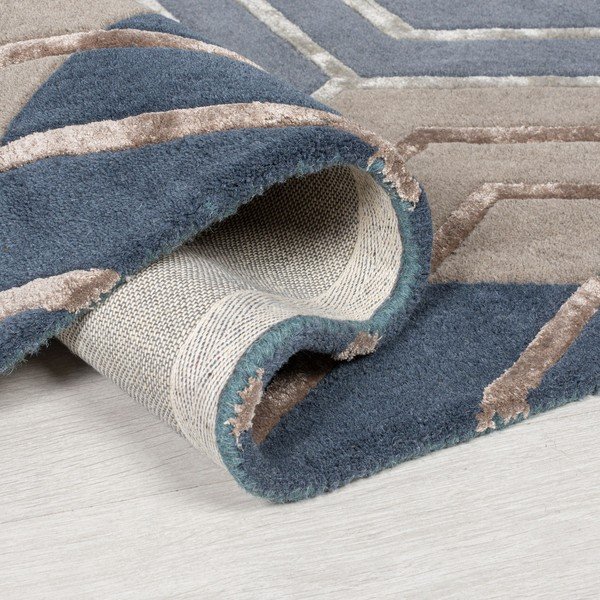 Modrý vlnený koberec Flair Rugs Harlow, 160 x 230 cm-image-1