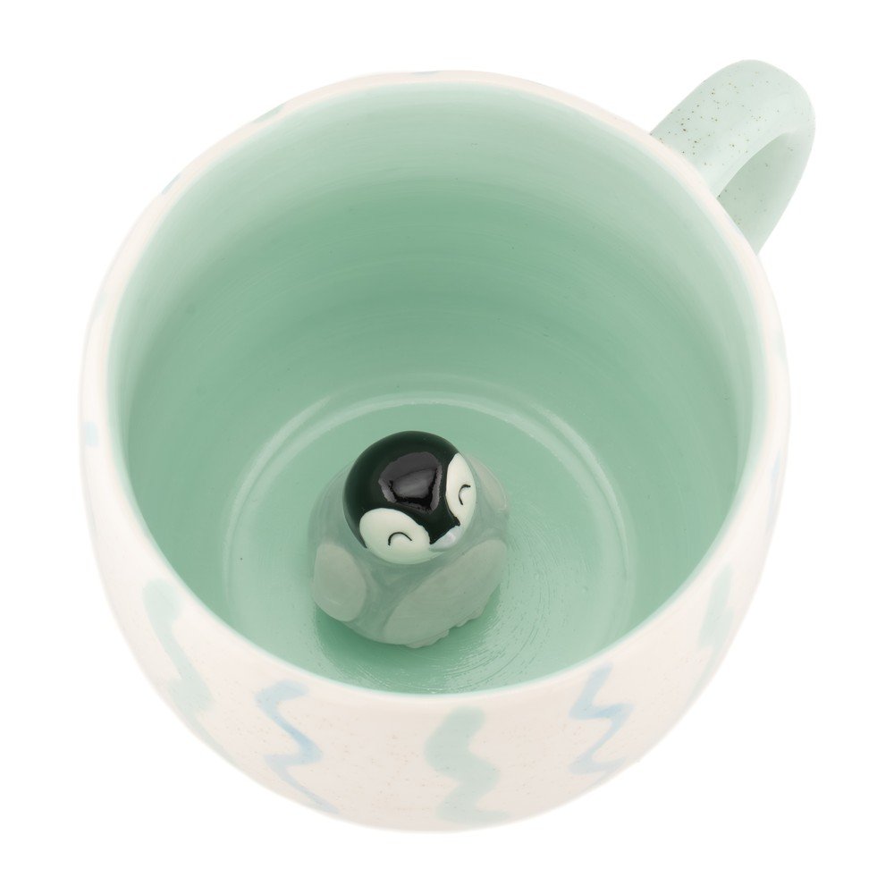 E-shop Hrnček v mentolovej farbe Surprise Penguin – Sass & Belle