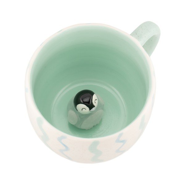 Hrnček v mentolovej farbe Surprise Penguin – Sass & Belle