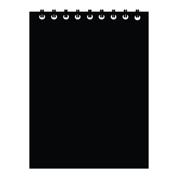 Čierna nástenná tabuľová samolepka LineArtistica Note Uno, 30 × 40 cm