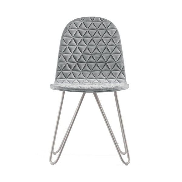 Sivá stolička s kovovými nohami IKER Mannequin X Triangle