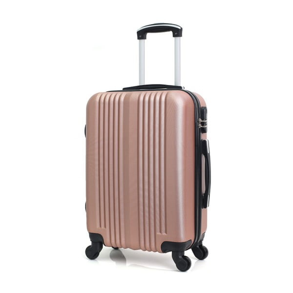 Cestovný kufor vo farbe ružového zlata na kolieskach Hero Lipari, 37 l-image-4