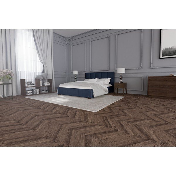 Tmavomodrá dvojlôžková posteľ Guy Laroche Home Allure, 160 x 200 cm-image-3