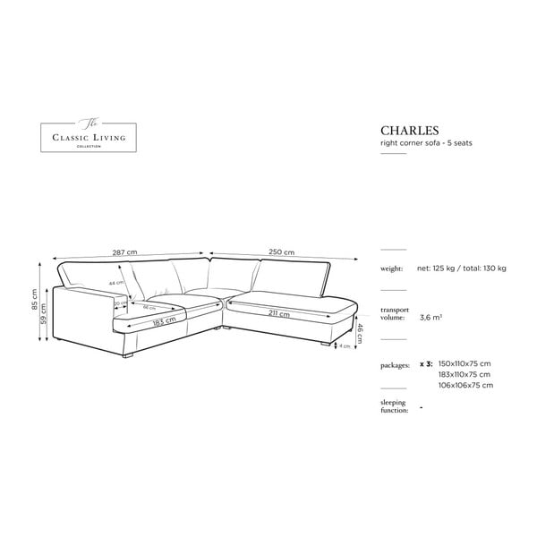 Čierna rohová pohovka Windsor & Co Sofas Daphne, ľavý roh-image-4