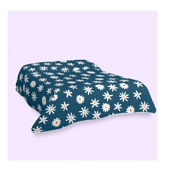 Modrý prešívaný pléd 270x260 cm Margaret – Aware-image-1