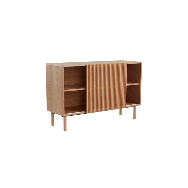 Skrinka v dekore jaseňa s posuvnými dverami v prírodnej farbe 124x80x45 cm Sion – Jotex-image-2