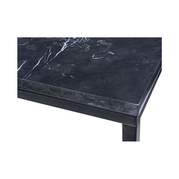 Čierny mramorový konferenčný stolík s čiernou podnožou RGE Accent, šírka 75 cm-image-1