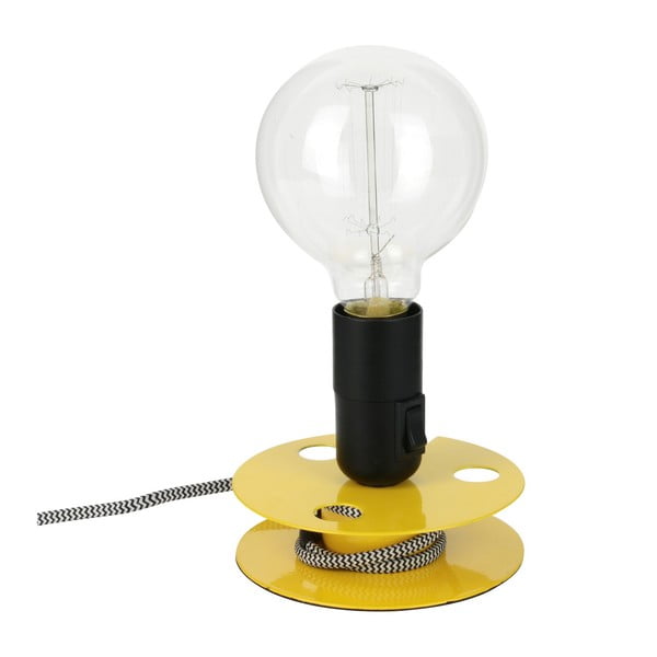 Čierno-žltá stolová lampa Le Studio Reel Lamp