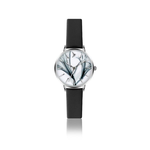 Dámske hodinky s čiernym koženým remienkom Emily Westwood Simplemente