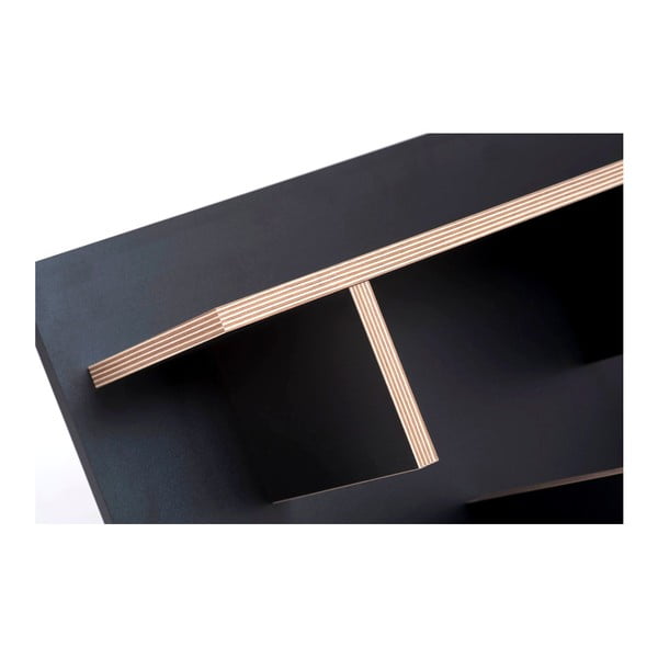 Čierny nástenný policový systém TemaHome Bern, šírka 90 cm-image-2