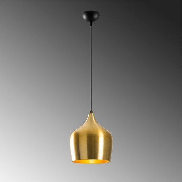 Závesné svietidlo v zlatej farbe s kovovým tienidlom ø 22 cm Dodo – Opviq lights-image-4