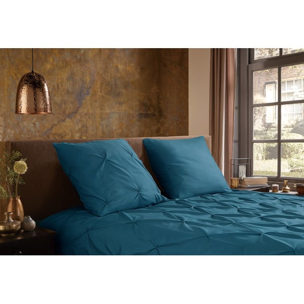 Predĺžené obliečky na jednolôžko z mikrovlákna v petrolejovej farbe 140x220 cm Pure Elegance – Good Morning-image-1