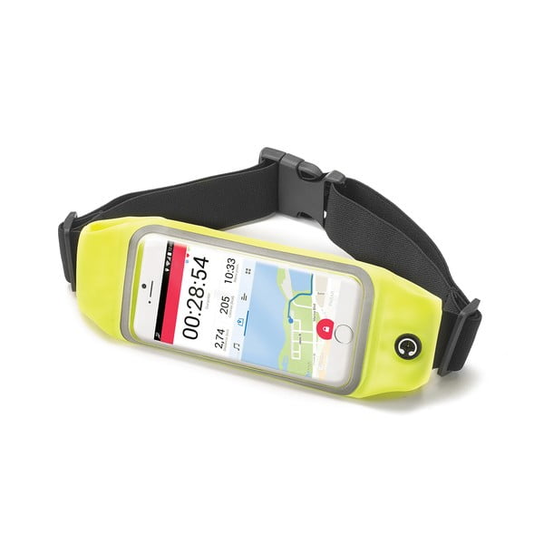 Športové neoprénové puzdro CELLY RunBelt View, pre telefóny do 5.5", žlté-image-1