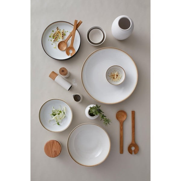 Biela keramická súprava mlynčekov na korenie a soľ 2 ks Gastro Cream – Bitz-image-1