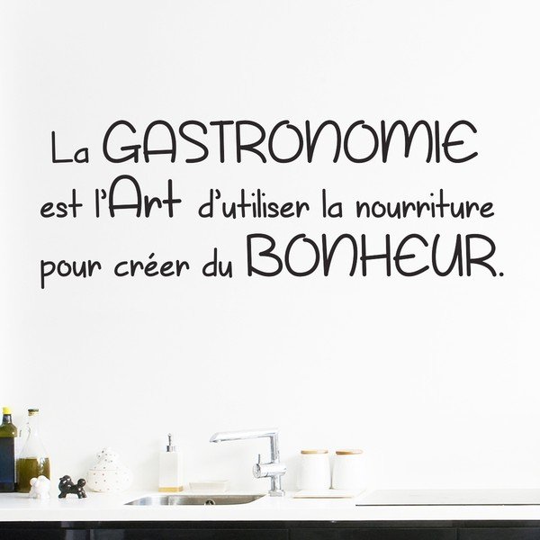 Čierna samolepka Ambiance Quote La Gastronómia-image-1