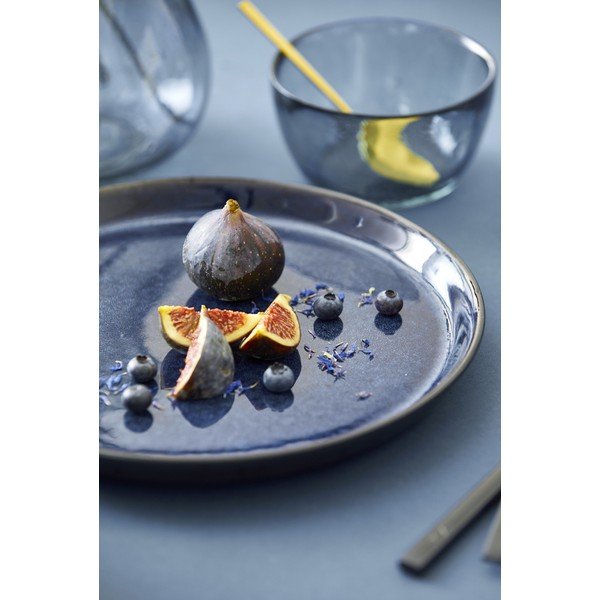 Čierny/modrý tanier z kameniny ø 27 cm Gastro Dark Blue/Black – Bitz-image-1