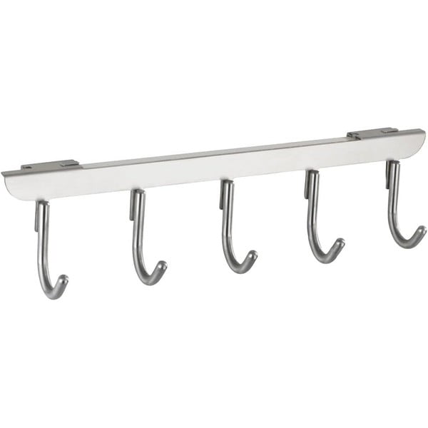 Závesný vešiak na dvere s 5 háčikmi v striebornej farbe Wenko Asola