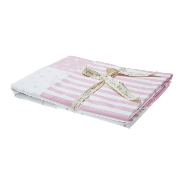 Ružové detské bavlnené obliečky s plachtou na jednolôžko Mike & Co. NEW YORK Carino, 90 x 120 cm-image-2