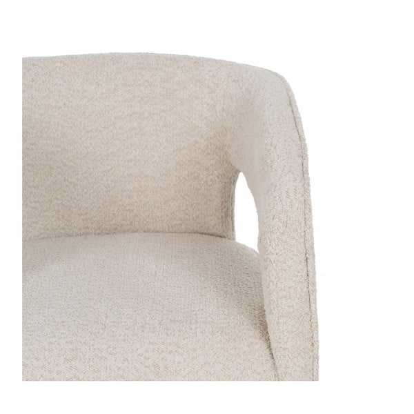 Béžové kreslo z textílie buklé – Ixia-image-4