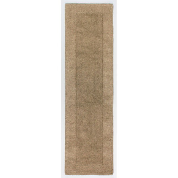 Hnedý vlnený behúň Flair Rugs Sienna, 60 × 230 cm