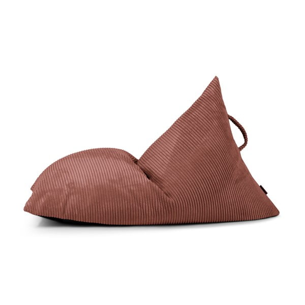 Menčestrový detský sedací vak v tehlovej farbe Razzy – SLOWDOWN