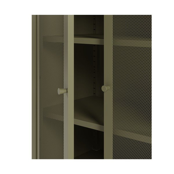 Zelená kovová skrinka 70x100x40 cm Fayna – Marckeric-image-4