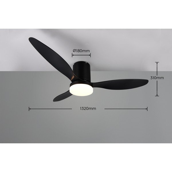 Matne čierne LED stropné svietidlo ø 132 cm Göteborg – Reality-image-4