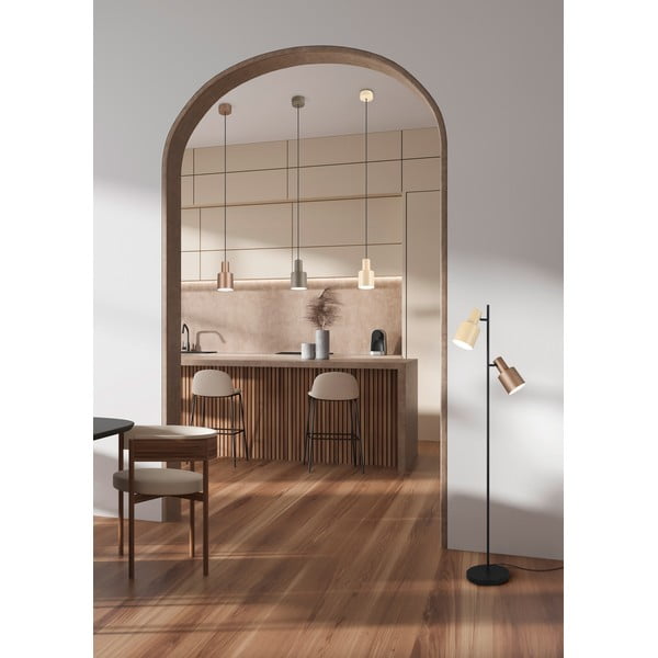 Žlté závesné svietidlo s kovovým tienidlom ø 12 cm Agudo – Trio-image-1