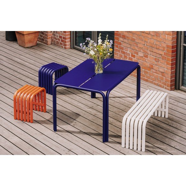 Kovový záhradný jedálenský stôl 84x135 cm Nokk – noo.ma-image-4