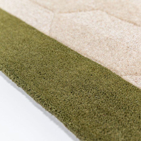 Zelený/v prírodnej farbe ručne tkaný vlnený koberec 200x290 cm Apex Border Wool – Flair Rugs-image-2