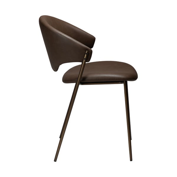 Tmavohnedá jedálenská stolička z imitácie kože Zone – DAN-FORM Denmark-image-2