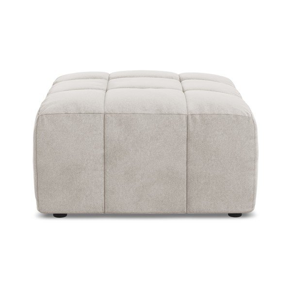 Béžová zamatová podnožka Aloha – Makamii