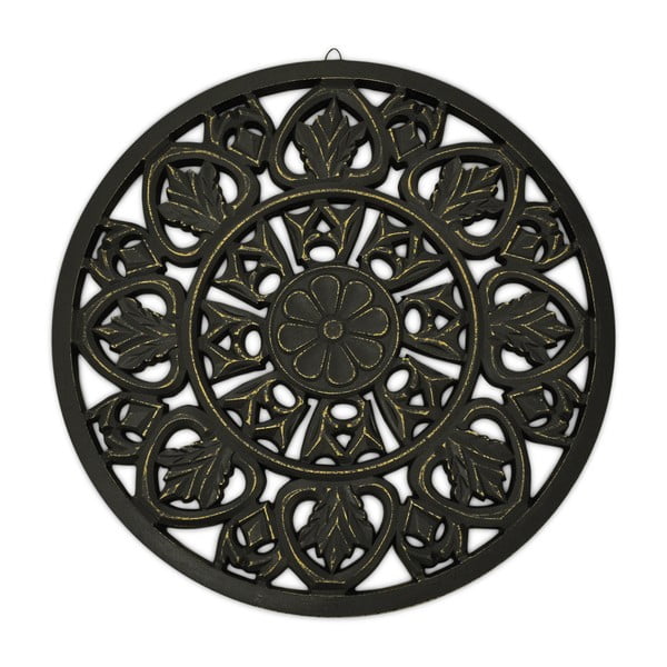 Čierna nástenná dekorácia Interiörhuset Oriental, ⌀ 48 cm