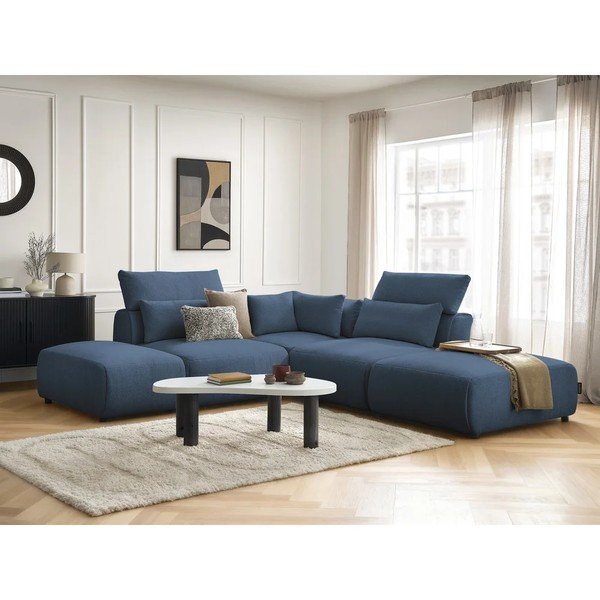 Modrá polohovacia modulárna rohová pohovka Jana – Bobochic Paris-image-2