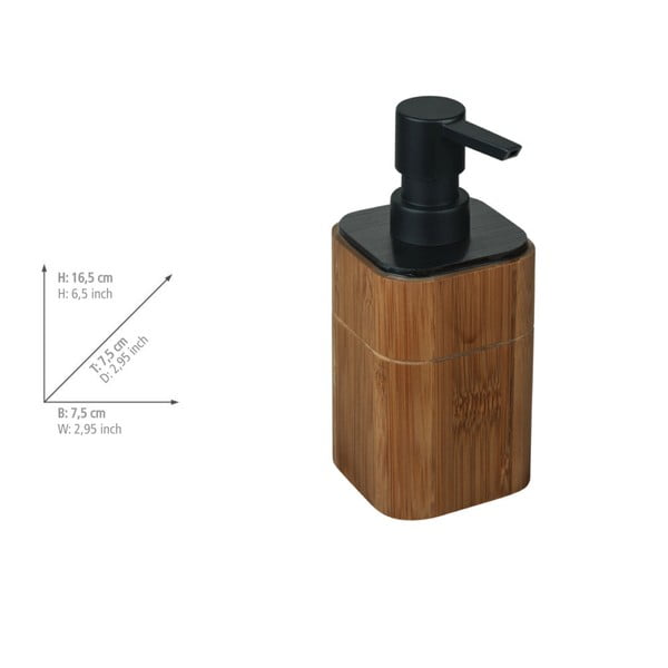 Hnedá bambusová súprava doplnkov do kúpeľne Serro – Wenko-image-4